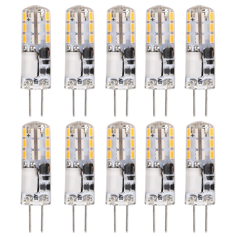 10Pcs G4 LED Bulbs 24LED 1.2W Bi Pin Light Source