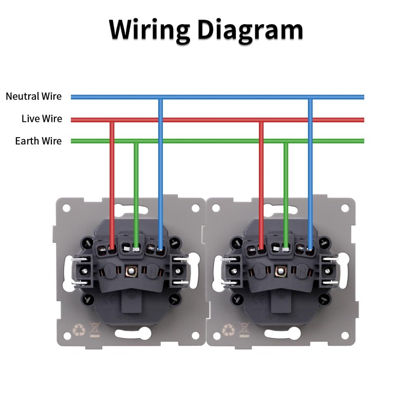 JIMEIDA Double Socket White Smooth PC Surface with Hooks, Not