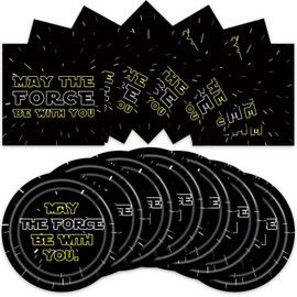 40pcs may the force be with you Party Supplies,include 20 Dessert Plate, 20 Napkin,Used for Stars Birthday Party Decoration