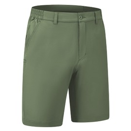BGOWATU Mens Stretch Golf Shorts Lightweight Quick Dry Hiking Cargo Camping Athletic Work Flat Front Shorts with Multi Pockets Sage Green Size 36
