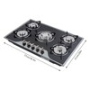 30.3 Inch Gas Cooktop, 5 Burners Built-in Tempered Glass Gas