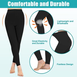 Evolyline Medical Compression Pantyhose for Women & Men 20-30mmHg, Footless Graduated Support Tights Compression Pantyhose Opaque, Compression Socks Stockings for Varicose Veins Edema Flight Nursing