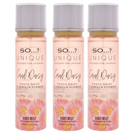 So…?...? Unique Coral Daisy Body Mist - Perfume for Women - Gourmand Fruity Vanilla Perfume - Body Spray for Women - 3 pc