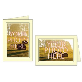 Photographer's Edge, Photo Insert Card, Pear with Black Border, Set of 10 for 4x6 Photos