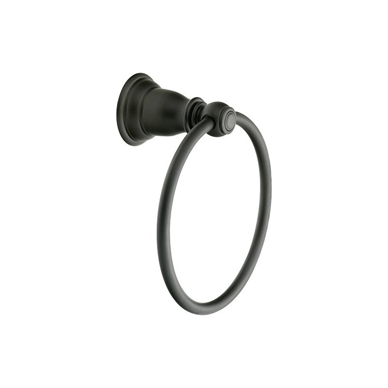 Moen YB5486WR Kingsley Bathroom Hand -Towel Ring, Wrought Iron