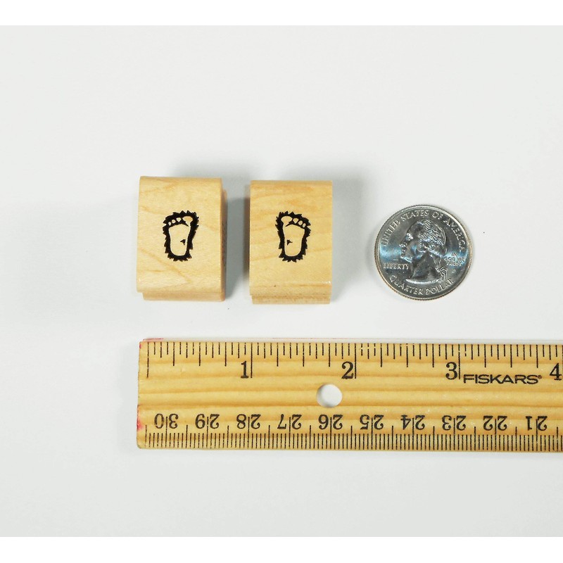 Bigfoot Tracks Mounted Rubber Stamp Set
