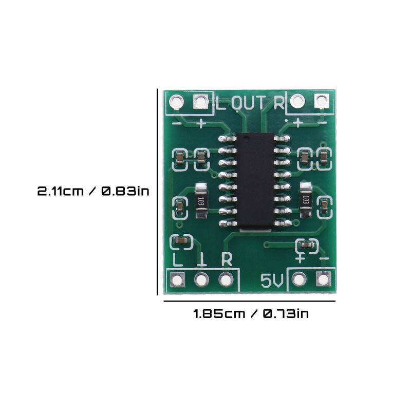 EMSea 5PCS PAM8403 Super Mini Digital Amplifier Boards 2 X