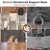 Reinforced 71" Wide Retractable Baby Gates, Prevent Crawling Under