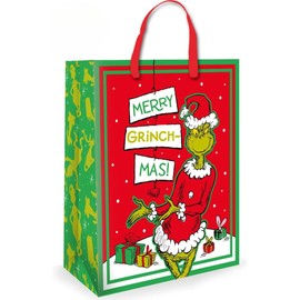 Danilo Promotions Ltd The Grinch Christmas Bag for Gifts, Luxury Gift Bag