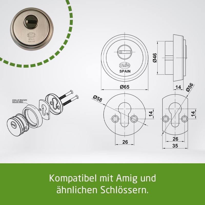 Amig - Model 31 18/8 Stainless Steel Sintered Steel Body