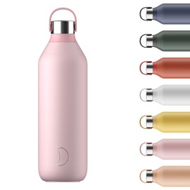 Chilly's Series 2 Water Bottle - BPA-Free Stainless Steel and Reusable - Leak-Proof, No Condensation - Blush Pink, 1000 ml