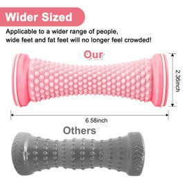 Plantar Fasciitis Massager, beupro Foot Massage Roller, Upgraded Foot Massager for Plantar Fasciitis Recovery and Tight Muscles Relax (Pink)