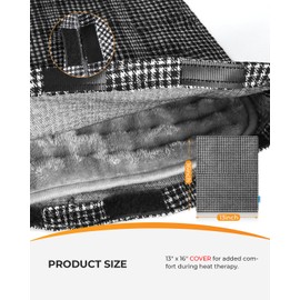 CooCoCo Heating Pad Cover, Cover for 12'' x 15'' Heating Pad, Replacement Cover, Washable Cover for Electric Heat Pad, Cover ONLY, Gray