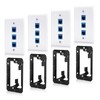 4 Pack Ethernet Wall Plate 3-Port Cat6 Keystone Jack RJ45