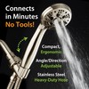 AquaDance High Pressure 6-Setting Full Brushed Nickel Handheld Shower Head