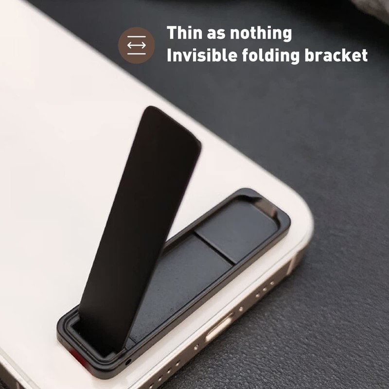 Wansurs [2 Pack] Mini Phone Kickstand Black Baking Paint Cell