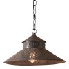 Irvin's Country Tinware Shopkeeper Shade Light with Chisel in Kettle Black