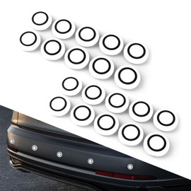 ZKFAR 20 PCS Dot Anti-Collision Car Door Protector Stickers, Vehicle Bumper Protector, Self Adhesive Car Bumper Pad, Car Door Shock Pad, Universal for Most Cars, Trucks, SUVs (White)