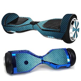 MightySkins Carbon Fiber Skin for Ultra Hoverboard - Blue Swirls | Protective, Durable Textured Carbon Fiber Finish | Easy to Apply, Remove, and Change Styles | Made in The USA
