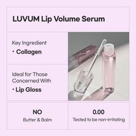 Luvum Volume Lip Serum, Lip plumper gloss, Collagen Lip Balm, 0.14 fl. oz