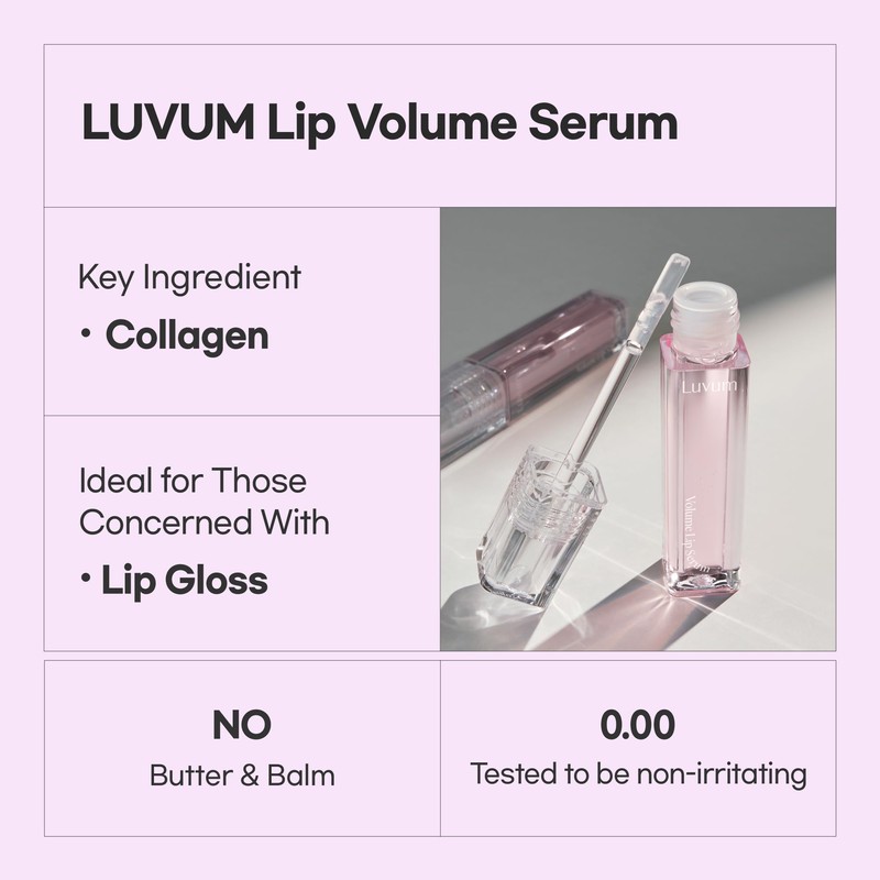 Luvum Volume Lip Serum, Lip plumper gloss, Collagen Lip Balm,