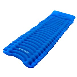 SereneLife Backpacking Air Mattress Sleeping Pad - Waterproof Lightweight Sleep Pad Inflatable Camping Sleeping Mat w/Carrying Bag - for Camping, Backpacking, Hiking