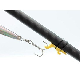 Marushin Fishing Gear Hook Keeper with Rubber Ring for Attachment, Black