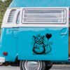 'Love Rat' Clear Sticker Decal – Waterproof Film for Windows,