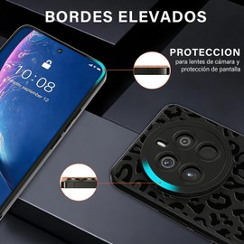 Threehao Funda para Honor Magic6 Lite y Honor X9B, Ultra Delgado Flexible Silicona Negro Carcasa con Estampado de Leopardo Dibujos, Antigolpes Anti-arañazos Protectora
