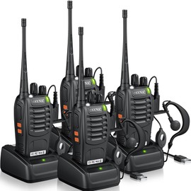 eSynic 4 Pack Walkie Talkies-3 Miles Rugged Long Range 16 Channels Walky Talky with Flashlight & VOX Hand Free Talking-1500mAh Rechargeable Battery-Rainproof-Easy to Use-for Work/Hiking/Camping