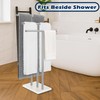 VERSSURE Marble Base Freestanding Towel Rack, 3-Tier Standing Towel Holder