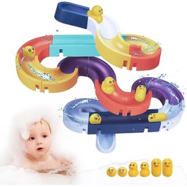 Bath Toy, 48 Pieces Marble Run Bath Water Toy, Bath Toy Baby from 3 Years, Bath Toy Children, Bath Fun for Children Bathtub Gift 3-6 Years Girls Boys