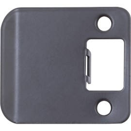 Round Corner Extended Lip Strike Plate, 2-1/4" x 2", (2-1/2" Overall Length), Matte Black by Stone Harbor Hardware
