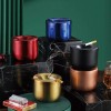 Luxury Set 2 Ceniceros Acero Inoxidable De Mesa Deposito De