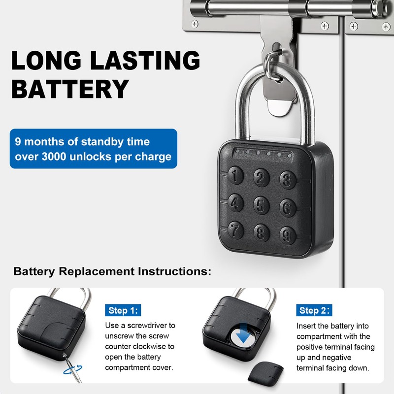 Combination Lock for Locker, Relihom Padlock with Code, Gym Locker