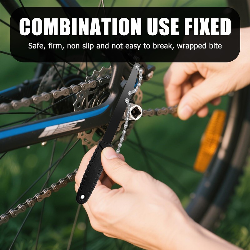 XINSUO Bicycle Chain Whip 3-Piece Set, Chain Whip and Sprocket