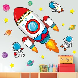 55In Large Outer Space Bulletin Board Set Rocket Ship Cutout Classroom Decorations for Teachers Astronaut Planet Cutouts Galaxy Back to School Supplies Welcome Sign for Preschool Chalkboard Door Decor