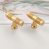 Pexintek 6 Pack Drawer Knobs Gold Modern Solid T Bar