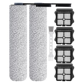 Dentego Floor ONE S5 Replacement Filter and Brush Roller for Tineco Floor ONE S5/Floor One S5 Pro Cordless Wet Dry Vacuum Cleaner, Replacement Parts Include 4 Filters Replacement,2 Brush Rollers