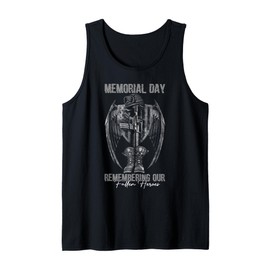 Memorial Day Remembering Our Fallen Heroes American US Flag Tank Top