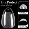 AddFavor 600pcs Short Almond Nail Tips, Soft Gel X Nail