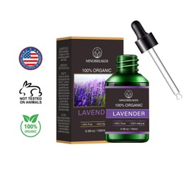 Organic Lavender Essential Oil, Scented Oils with Organic Aromatherapy 100% Pure Therapeutic Essential Oils of the Highest Quality (100ml)
