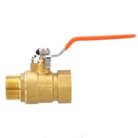 Oumefar Brass Pipe Ball Valve, Shut Off Valve 3/4" BSP DN20 Male and Female Thread Ball Valve Shut Off Switch Dual-Direction Lever Handle