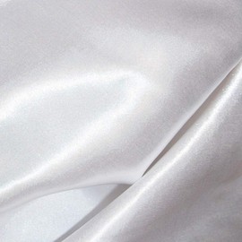 Silky Liquid Satin Fabric Dress Lining Craft Draping Satin Fabric 150cm Wide (White)