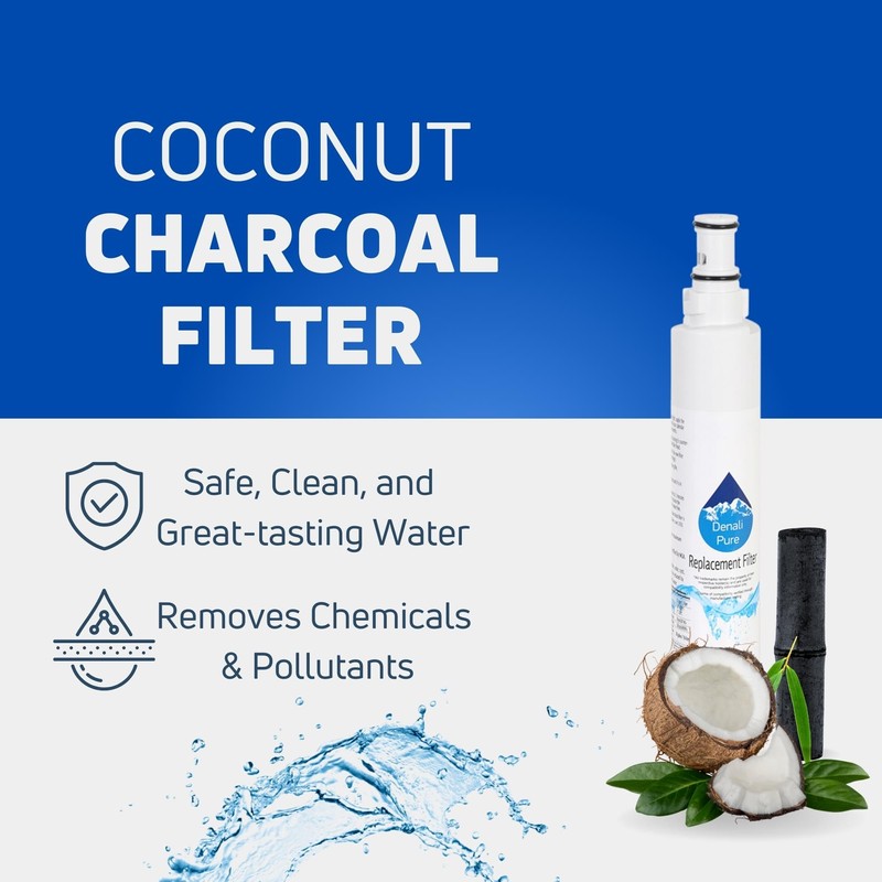 3-Pack Replacement for Whirlpool ET1FHTXMT04 Refrigerator Water Filter - Compatible