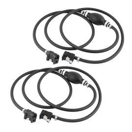 Afa Motors Fuel Line Assembly Outboard Line Fuel Pump 5/16" Boat Motor Fuel Line Hose with Primer Bulb Steel Hose Clamps 2 Pack