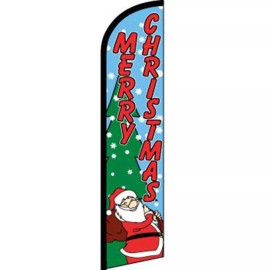 Neoplex Merry Christmas Flag Flutter Feather Banner Swooper Windless