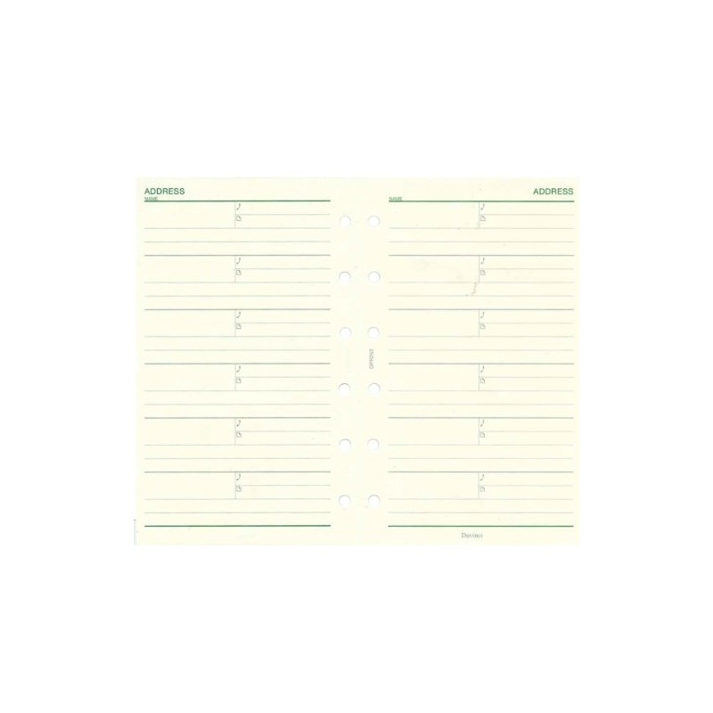 レイメイ藤井 ダ・ヴィンチ リフィル ポケットサイズ アドレス (1ページ6名)