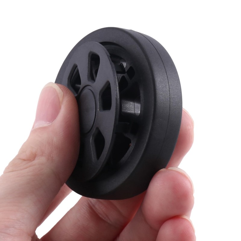55mmx12mm Luggage Wheels Replacement Wear PU Suitcase Replacement Wheels Black