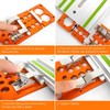 OKSTENCK 340mm Aluminum Alloy Track Saw Square Guide,Railroad Clamp 90°Right